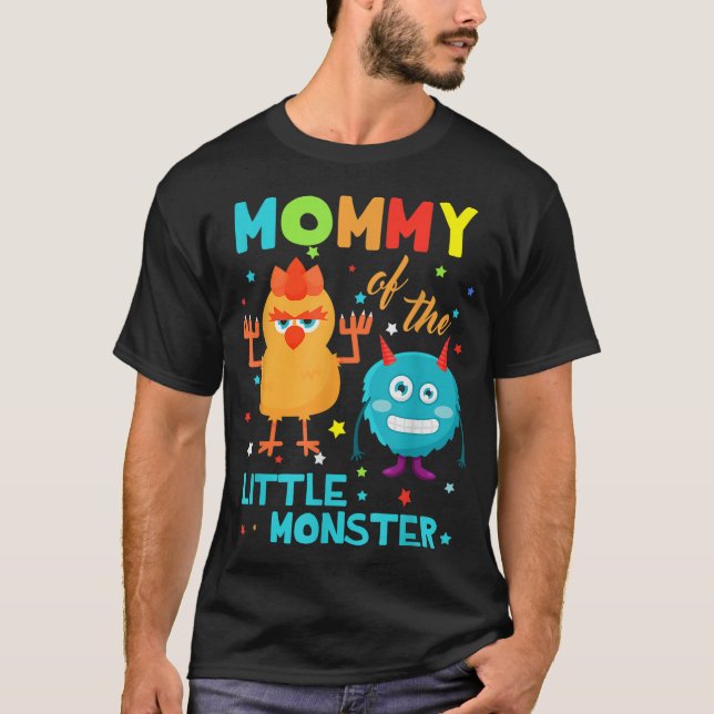 T-shirt Maman Du Petit Monstre Anniversaire Famille Monste (Devant)