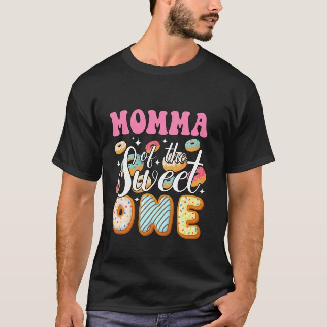 T-shirt Maman du premier anniversaire du doux gâteau de fê (Devant)