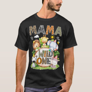 T-shirt Maman du sauvage Safari Jungle Forêt 1er Bi
