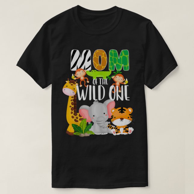 T-shirt Maman du Wild One Zoo Thème Anniversaire Safari Ju (Design devant)