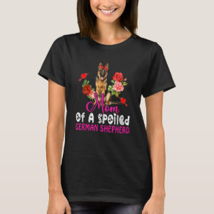 T-shirt Maman d'un Allemand de berger gâté Collier de chie