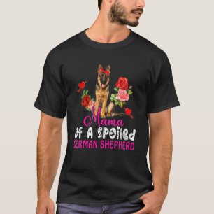 T-shirt Maman d'un berger allemand gâté Cravate nœud papil