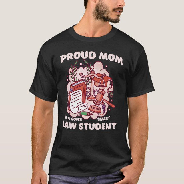 T-shirt Maman d'un étudiant en droit Faculté de droit Dipl (Devant)