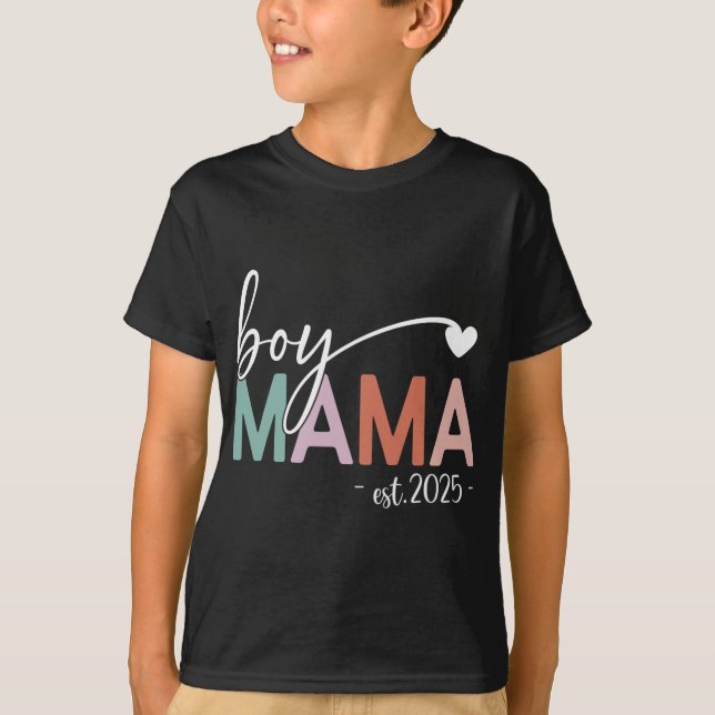 T-shirt Maman d'un garçon 2025 Grossesse Maman Future Nouv (Devant)