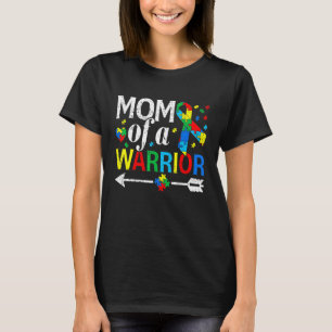 T-shirt Maman D'Un Guerrier Autisme Maman Femmes Aime L'Au