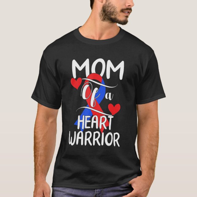 T-shirt Maman D'Un Guerrier Du Coeur Mois De Sensibilisati (Devant)