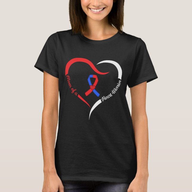 T-shirt Maman D'Un Guerrier Du Coeur Sensibilisation À L'É (Devant)