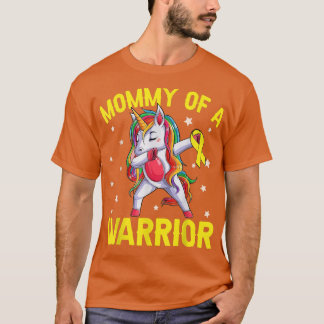 T-shirt Maman D'Un Guerrier Enfance Cancer Cute Unicorn