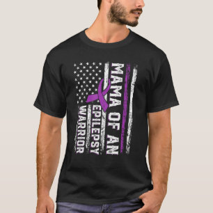 T-shirt Maman d'un guerrier Epilepsie violet Ribbon Suppor