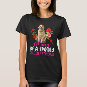 T-shirt Maman D'Un Mélangé Réducteur D'Or Maigre Chien Bow