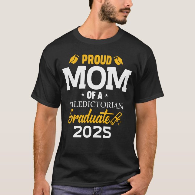T-shirt Maman D'Une Famille Valedictorian Graduate 2025 (Devant)