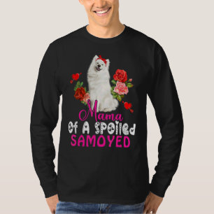 T-shirt Maman D'Une Mignée Samoyée Cute Samoyed Cravate De