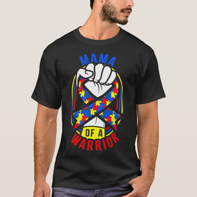 T-shirt Maman D'Une Sensibilisation sur l'autisme De Guerr (Devant)