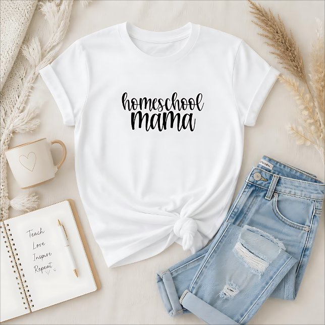T-shirt Maman école à la maison (Créateur téléchargé)