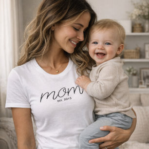 T-shirt « Maman écriture noire établie » 