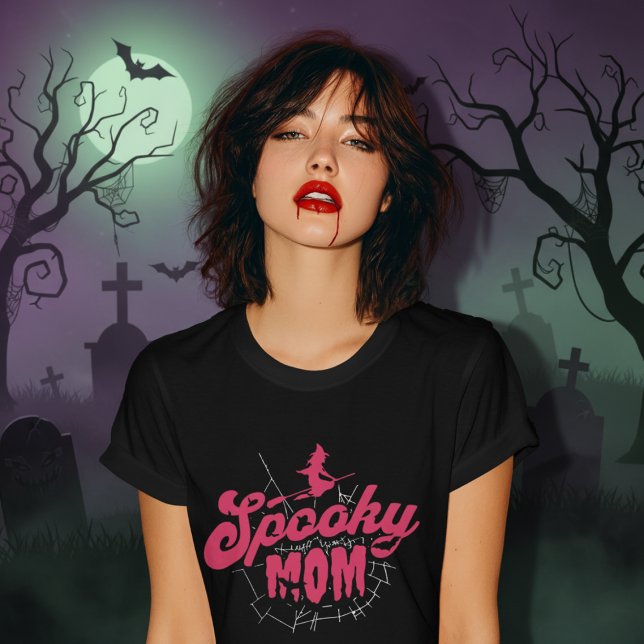 T-shirt Maman effrayante – Sorcière d'Halloween (Créateur téléchargé)