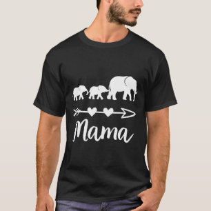 T-shirt Maman éléphant 2 bébés enfants maman de deux maman