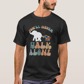 T-shirt Maman éléphant autiste soutien seul puzzle vous ne