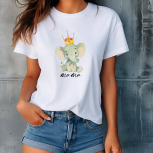 T-shirt Maman éléphant genre neutre mignon