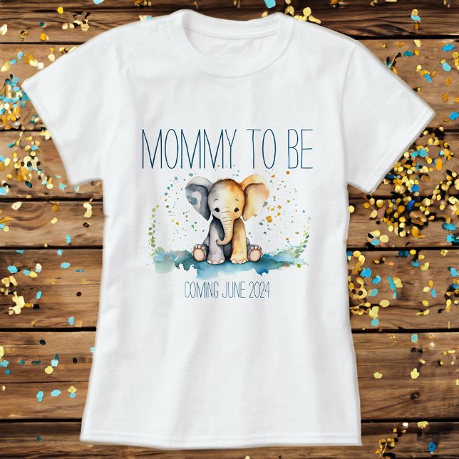 T-shirt Maman éléphante pour être bébé Faire-part pour mèr (Créateur téléchargé)