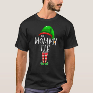 T-shirt Maman Elf Famille Correspondant Noël