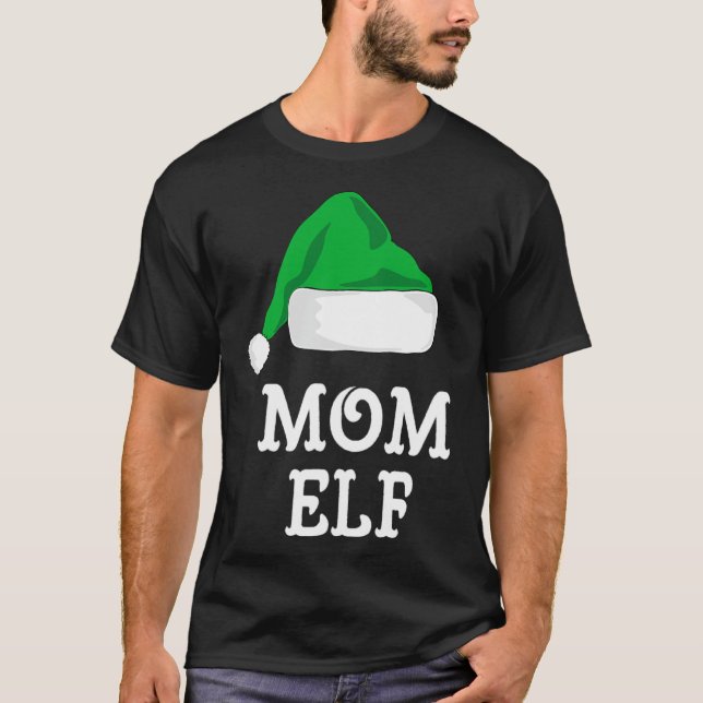 T-shirt Maman Elf Noël Correspondance famille Pj Pajama No (Devant)