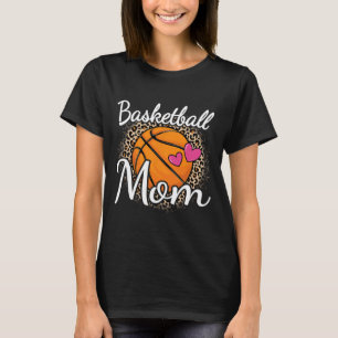 T-shirt Maman Empreinte de léopard Basketball Femmes Mama