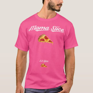 T-shirt Maman enceinte Mama Slice Lil Pizza Grossesse du v