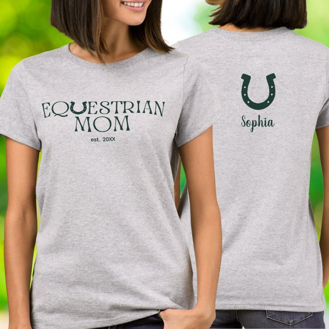 T-shirt Maman Équestre Année d'Arrivée Fer à Cheval (Créateur téléchargé)