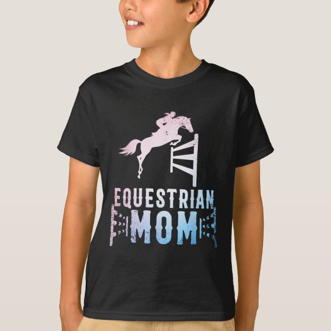 T-shirt Maman Équestre Art Pour Filles Équitation Hors (Devant)