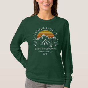 T-shirt Maman Équipe de camping Famille de jumelage modern