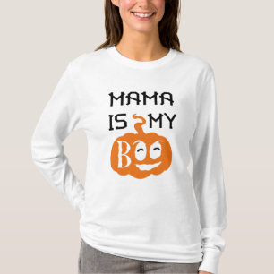 T-shirt Maman est mon Boo, Black and Orange Design