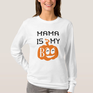 T-shirt Maman est mon Boo, Black and Orange Design
