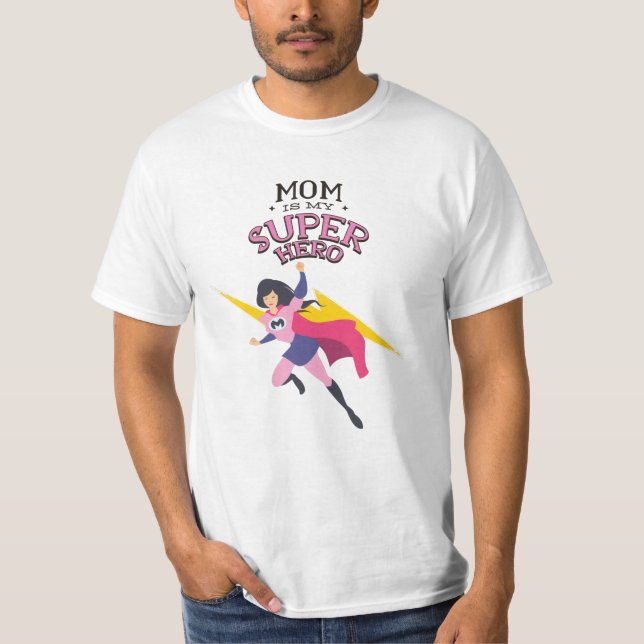 T-shirt Maman est mon super-héros (Devant)