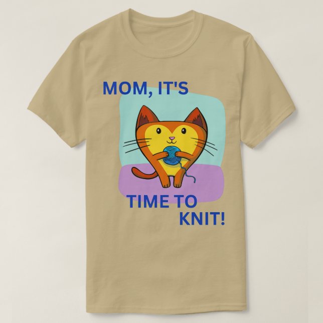 T-shirt Maman est temps pour tricoter le Tricot (Design devant)