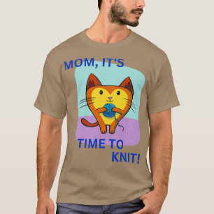 T-shirt Maman est temps pour tricoter le Tricot