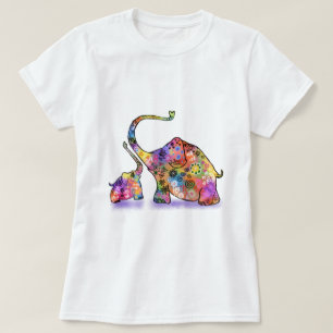 T-shirt maman et bébé éléphant