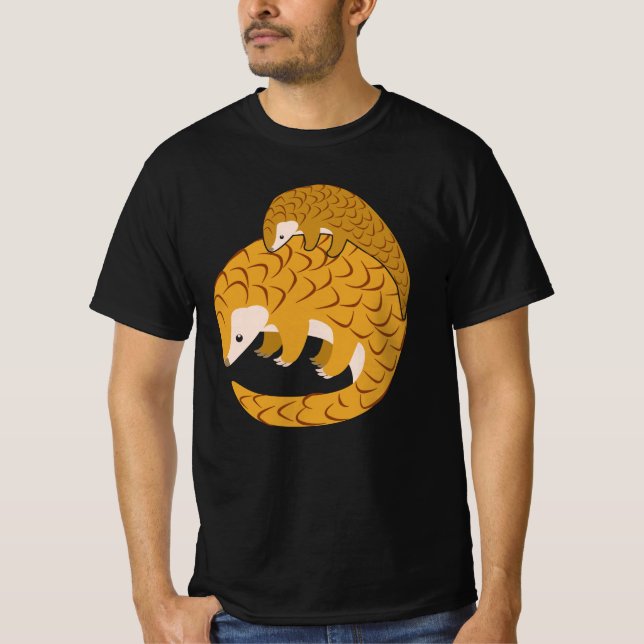 T-shirt Maman Et Bébé Pangolin (Devant)