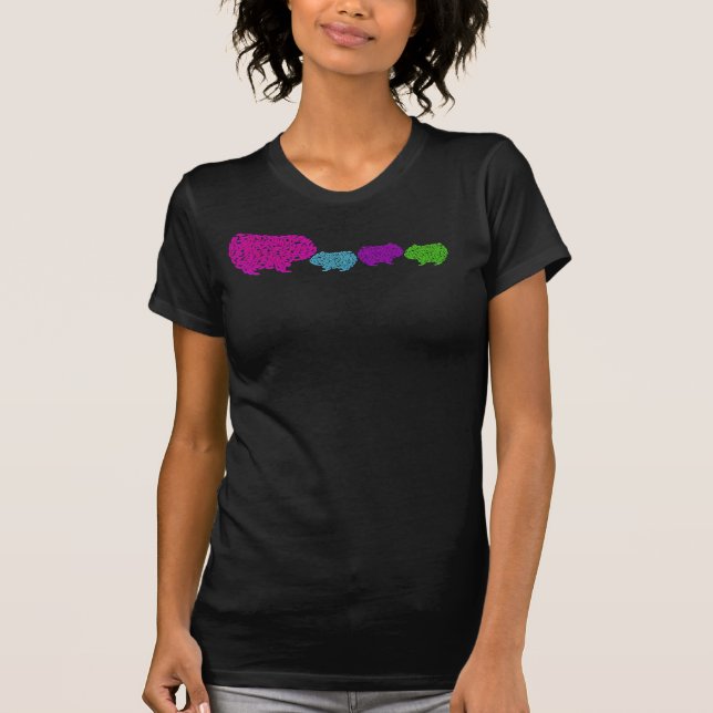 T-shirt Maman et bébés - néon (Devant)