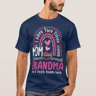 T-shirt Maman Et Grand-Mère Je Les Roche Tous Les Deux Leo
