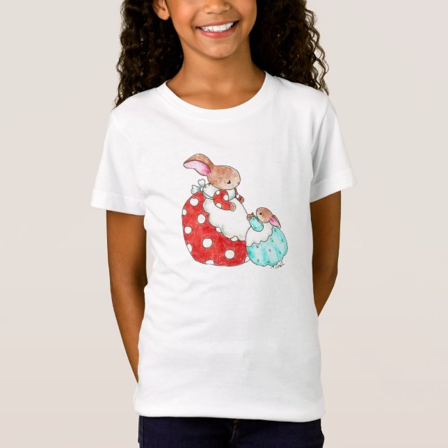 T-Shirt Maman et lapin bébé (Devant)