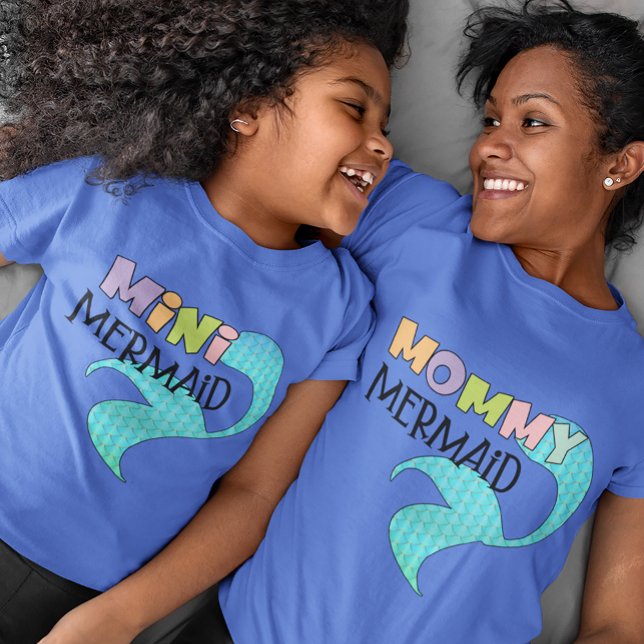 T-shirt Maman et Mini Sirène qui correspondent Parent et E (Créateur téléchargé)