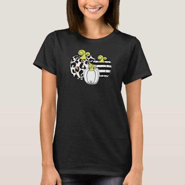 T-shirt Maman Et Moi Boho Leopard Stripe Citrouille Rose T (Devant)