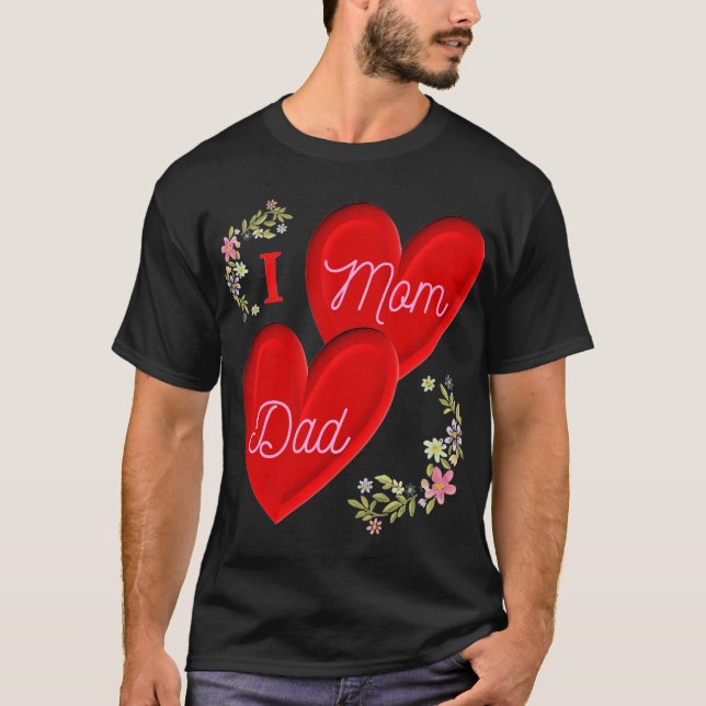T-shirt Maman et papa (Devant)
