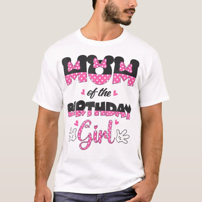 T-shirt Maman Et Papa Anniversaire Fille Souris Famille Co (Devant)