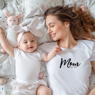 T-shirt maman établi en noir
