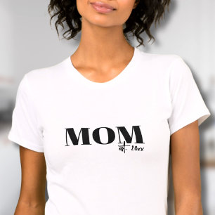 T-shirt Maman Etabli Script Simple