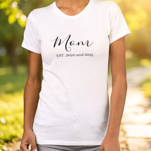 T-shirt Maman établie en noir script