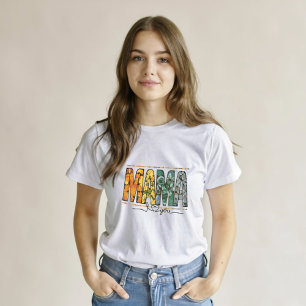 T-shirt maman être amoureuse maman mère jour femmes blanc