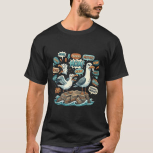 T-shirt Maman fatiguée criant des mouettes drôle de parent